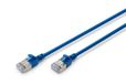 DIGITUS Patchkabel CAT 6A F/FTP Slim 0,50m Blauw