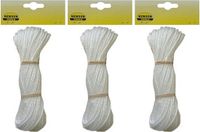 Merkloos 3x stuks touw wit lengte 25 meter dikte 4 mm