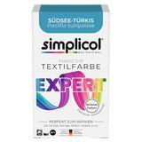 simplicol Textielverf expert Südsee-turquoise, perfect voor batikken en voor creatieve doe-het-zelfprojecten, eenvoudig in gebruik, kleurpoeder, 150 g