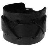 LGT JWLS LGT Jewels Zwarte Vintage Cross leren armband