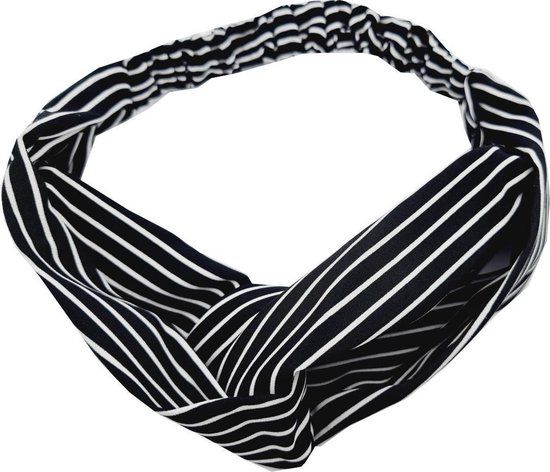Haarband Twist Streep Patroon Wit Zwart - Synthetisch textiel - Zwart/Wit - Dames