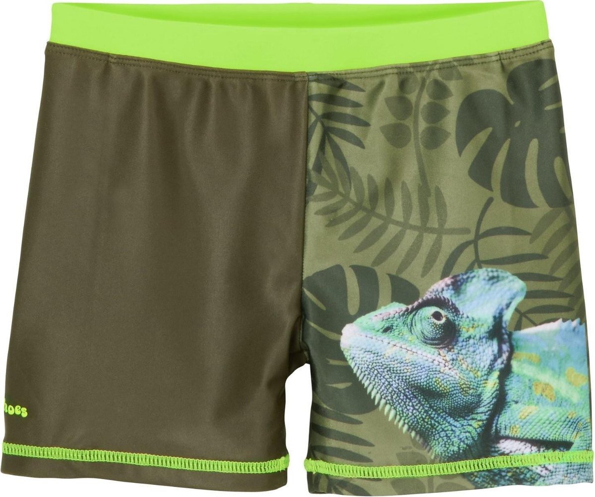 Playshoes zwemshort Kameleon UV werend olijfgroen