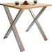 VCM Premium table à manger en bois Xona X Rectangulaire Blanc