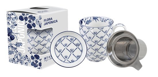 Tokyo Design Studio - Flora Japonica Mug Giftset Maple w/Strainer and Tea Tip 380ml