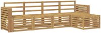 vidaXL - Ensemble de canapé d'extérieur - 5 pièces - Blanc - Acacia massif - Bois