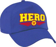Bellatio Decorations Hero pet blauw voor kinderen - superheld baseball cap - hero jarig / kado pet