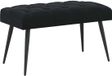 vidaXL Banquette à boutons Noir 80 x 40 x 46 cm Velours