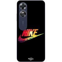Maniacase Etui Oppo A17 Nike Logo Gekleurd Zwart