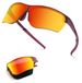 Solidchoice - Lunettes de soleil de sport, légères et pliables, protection UV400