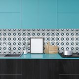 Ambiance Sticker Zelfklevende tegelmuurstickers voor keuken en badkamer - 24 Azulejos Azelina tegelstickers - 24 stickers 15x15cm