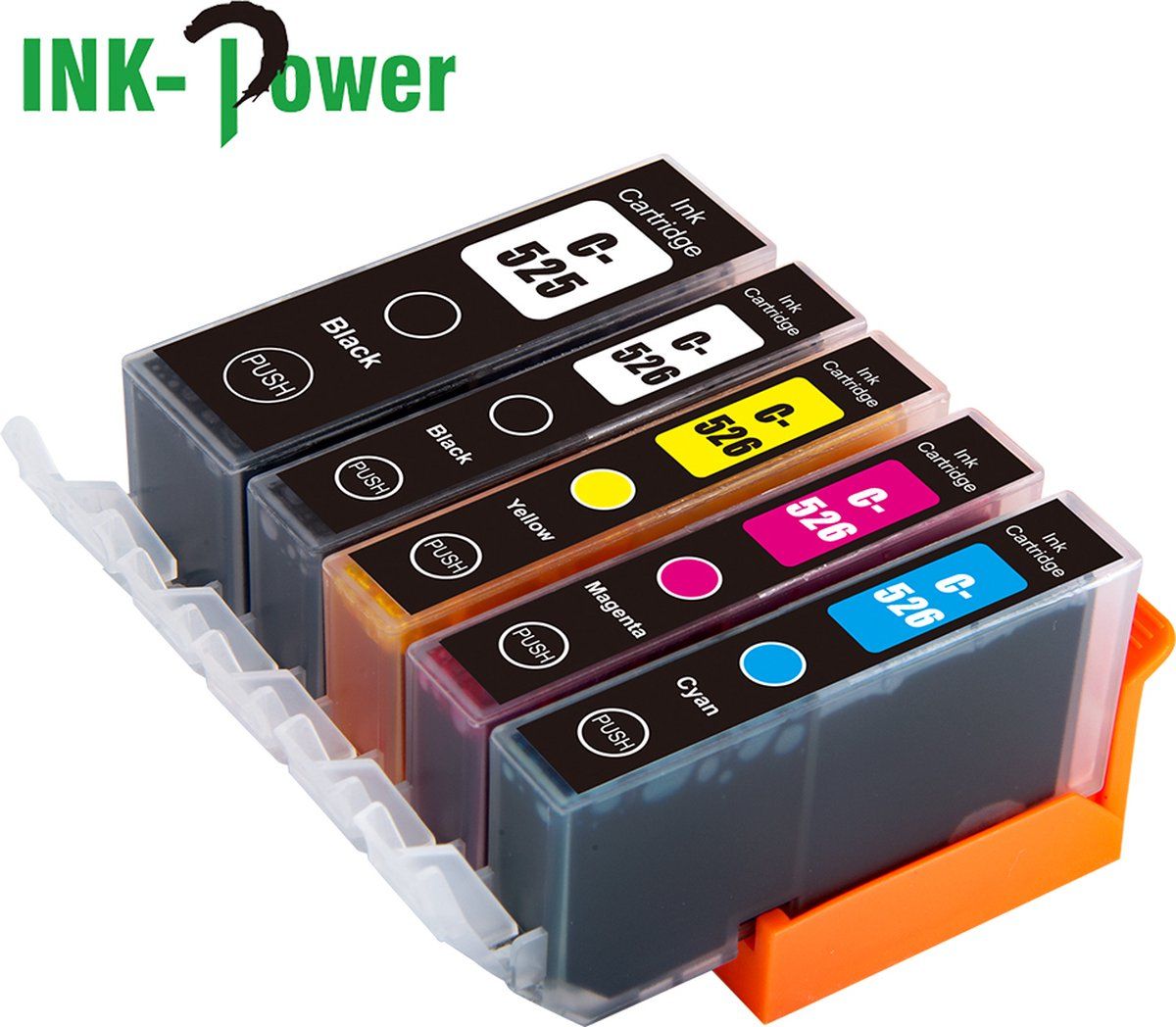 Ink Power Inktcartridges voor Canon PGI-525/CLI-526 | Multipack van 5 cartridges voor Pixma IP4800, IP4850, IP4950, IX6550, MG5150, MG5200, MG5250, MG5300, MG5320, MG5350, MG6150, MG6250, MG8150, MG8250, MG715, MX715, MX884, MX885, MX895