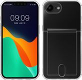 kwmobile Hoesje - Backcover met vakje voor pasjes, geld of foto's - Siliconen zachte smartphone cover geschikt voor Apple iPhone 17e / iPhone 16e - In transparant