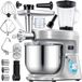 KESSER® Robot multifonction 3 en 1 - Mélangeur - Robot de cuisine K-KM 3000 avec pétrin Mélangeur multifonction Bol de 5,5 L avec 3 outils de mélange 1,5 L Accessoire centrifugeuse, kit saucisse, moules à pâtes et biscuits - Argent