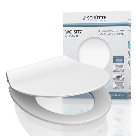 SCHÜTTE WC-Bril 82700 SLIM WHITE - Duroplast - Soft Close - Afklikbaar - Wit