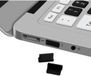 Selected by GSMpunt.nl USB Stofdichte Plug Dopje voor Laptop / Notebook / Computer (2-Pack) - Kapje voor USB-A Apparaten tegen Stof en Vuil Zwart