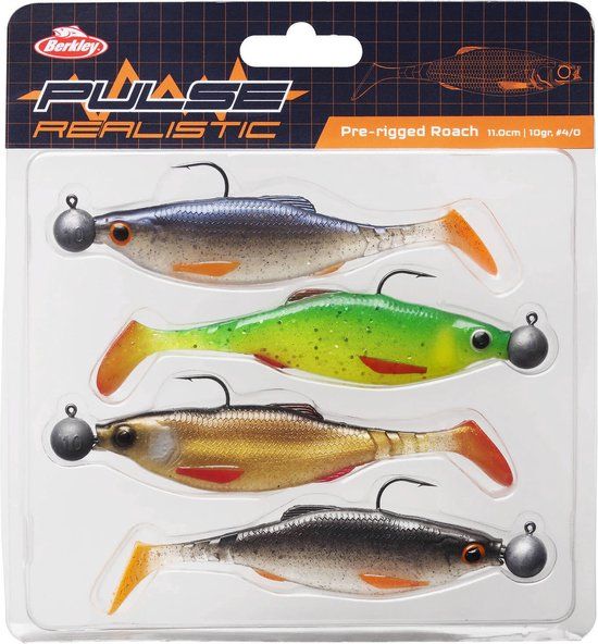 Berkley Pulse Realistic Roach - 11cm - 4 stuks - Assorti
