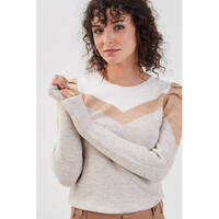 Cache Cache trui zand/grijs/wit