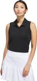 Adidas Performance Ultimate365 Solid Mouwloos Poloshirt - Dames - Zwart