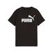 PUMA ESS No. 1-logo T-shirt voor Dames, Zwart, Maat 5-6Y