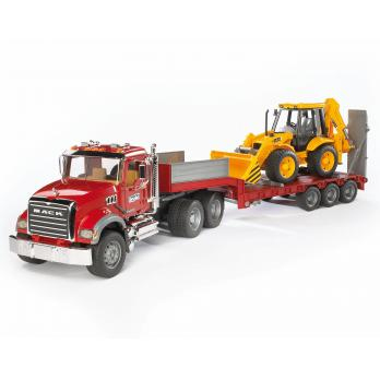 Bruder MACK Granite Low loader and JCB 4CX