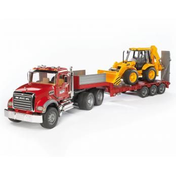 Bruder MACK Granite Low loader and JCB 4CX - 2813