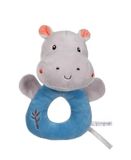 GIPSY Toys Hippopotame Raket Pluche 14 cm Blauw en Grijs