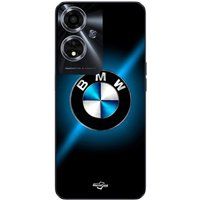 Oppo A59 5G Hoesje Zwart en blauw glanzend BMW logo Maniacase