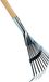 Talen Tools Gazonhark - houten steel - 75 cm - verzinkt staal - Bladeren en Tuinafval