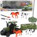 Tracteur RC avec télécommande et remorque avec figurines d'animaux