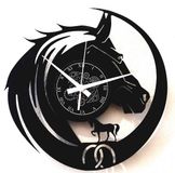 Instant Karma Clocks Vinyl Wandklok Paardrijden Hoefijzer