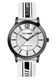 Plein Sport New Glam Quartz Analoog Horloge Wit Kast: 100% Gerecycled Roestvrij Staal| Armband: Siliconen 41 mm PSJBA0626, PSJBA0726, PSJBA0926