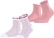 Esprit Wavy Line 2-Pack gedessineerd katoen Multipack Sokken dames veelkleurig - maat 39-42