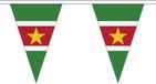 Merkloos / Sans marque Shoppartners Bv Suriname vlaggenlijn van stof - 500 cm - polyester - landen puntvlaggetjes - versiering