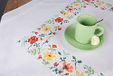 VERVACO Borduurpakket Voorbedrukt Tafelkleed Kruissteek VERSE BLOEMEN