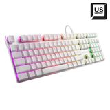 Sharkoon PureWriter RGB Red - Blanc - QWERTY US - Clavier Mécanique