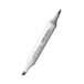 COPIC Sketch Marker type W - 4, warmgrijs nr. 4, professionele brush marker, op alcoholbasis, met een Super Brush punt en een Medium Broad punt.