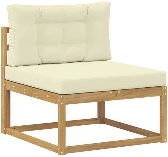 vidaXL Tuinbank Polyester Wit