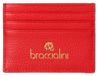 Braccialini Portefeuille femme en cuir véritable, modèle "slim", 11x8,5 cm, Fabriqué en Italie