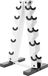 Haltère pour poids courts - Cadre en A - Pour 5 paires - Gain de place, vertical - Acier + caoutchouc - Universel, adapté à tous les poids - Pour usage domestique - Blanc