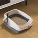Kattenbak Donkergrijs Kattenbak Plastic Open Kattenbak met Schep 49 x 38 x 23 cm