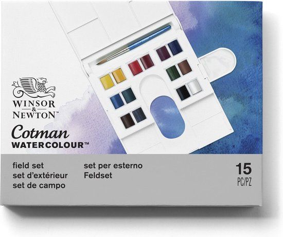 Winsor & Newton Cotman Aquarelverf Compact Set - 14 halve napjes