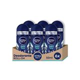 NIVEA MEN Dry Fresh Deodorant Roll-on Deodorant voor heren, 6 x 50 ml
