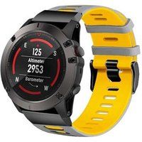 Armband SZSMART Pioneer- voor Garmin Fenix 5 Plus grijs en geel