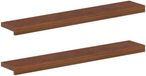 vidaXL - Raamprofielen - 2 stuks - Donkerbruin - 100 x 15 x 2 cm