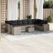 Maison Exclusive - Ensemble de jardin, composé de 11 pièces avec coussins, de couleur grise, en polyrotin