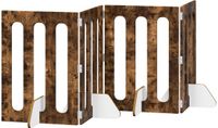vidaXL - Vouwbaar huisdierhek - Gerookt eiken - 201 x 38 x 70 cm