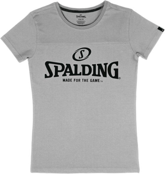 Spalding Essential Logo T-Shirt Dames - Grijs Gemeleerd - Maat S