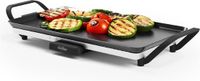 Swiss Haus® TP46 Elektrische Bakplaat – 1360W - Grillplaat – Teppanyaki - PFAS Vrij – 46x26 cm – Gourmet - Thermostaat & Handgrepen – Tafelgrill voor 4-6 Personen – Voor Binnen en Buiten - Zwart