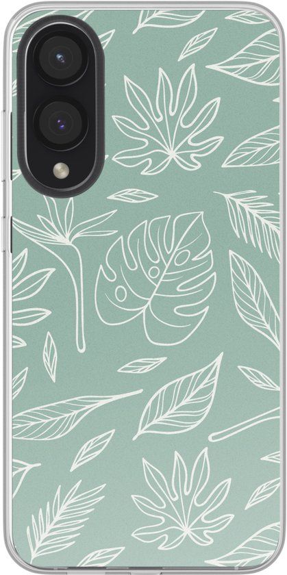 imoshion Hoesje - Samsung Galaxy S25 Edge - Siliconen - Leaves Line-Art