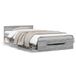 vidaXL Bedframe met lade, grijs Sonoma eiken, 100x200 cm